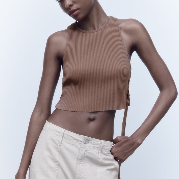 Zara Ribbed Crop Top - Picture 4 of 6